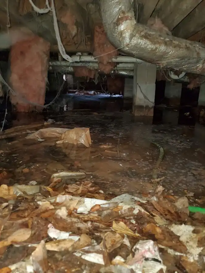 Crawl space flood assessment for Commercial Water Damage Restoration in Upper Nazareth